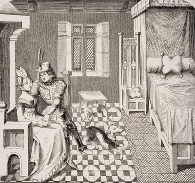 The Knight and His Lady, after a Miniature Illustrating the Poem 